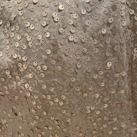 David's Bridal Gold Sequin Maxi Dress - Picture 4 of 4